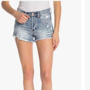 High-Rise Distressed Denim Shorts BLANKNYC  - Hollywierd